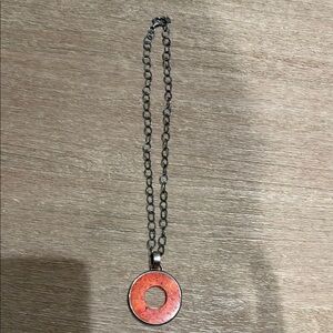 Silpada Orange Necklace Modern Pendant Jewelry
